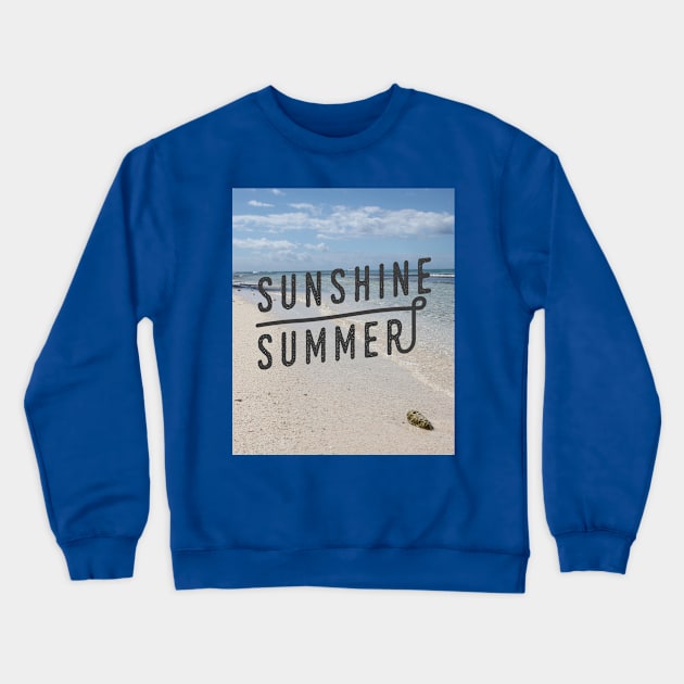 Sunshine Summer Caribbean Beach Crewneck Sweatshirt by Christine aka stine1